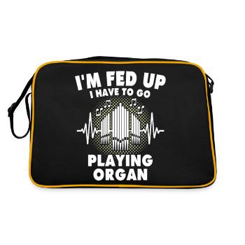 Kirchenorganist Organist - Retro Tasche - Schwarz/Gold - Hinten