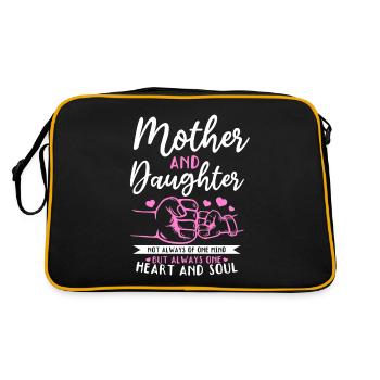 grand dicton de la fête des mères - un cœur et une âme. - Sac Retro - noir/or - Dos