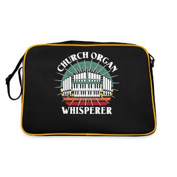 Church organist, organist, church organ - Retro Bag - black/gold - Back
