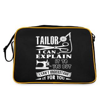 Tailor I Can Explain It To You - Retro Bag - black/gold - Back