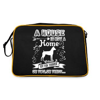 Toy Fox Terrier Home Without Toy Fox Terrier - Retro Bag - black/gold - Back