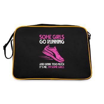 Running Runner Jogging Jogging Runner Gift - Retro Bag - black/gold - Back
