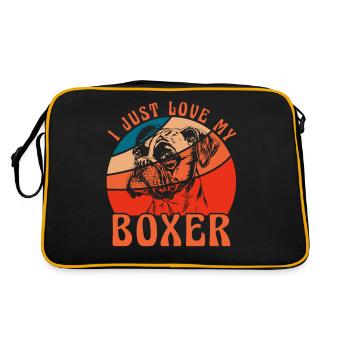 J’adore mon Boxer - Sac Retro - noir/or - Dos