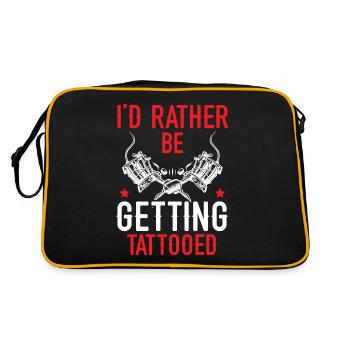 Je préfère me faire tatouer - Sac Retro - noir/or - Dos
