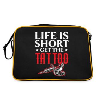La vie est courte Obtenez le tatouage tatouage - Sac Retro - noir/or - Dos