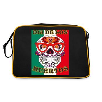 DIA DE LOS MUERTOS - Sac Retro - noir/or - Dos