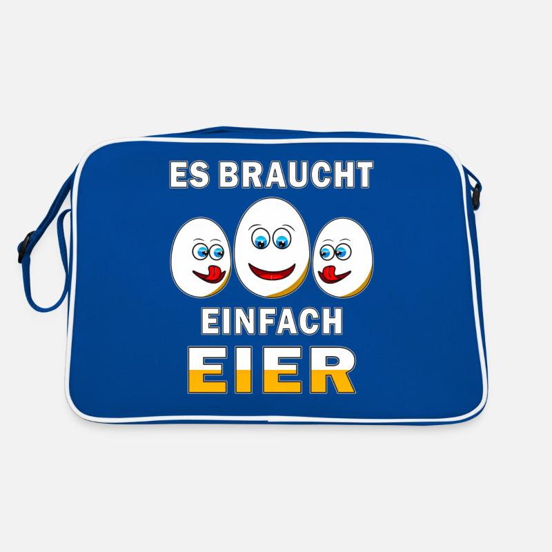ES BRAUCHT EINFACH EIER Retro Tasche