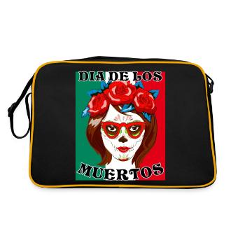 DIA DE LOS MUERTOS - Sac Retro - noir/or - Dos