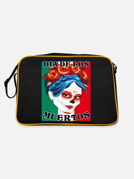 DIA DE LOS MUERTOS - Sac Retro - noir/or - Dos