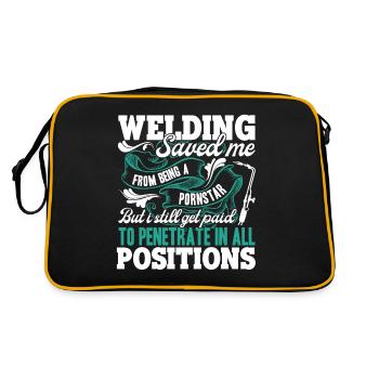 Welding Welding Save Me - Retro Bag - black/gold - Back