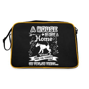 Wire Fox Terrier Home Without Wire Fox Terrier - Retro Bag - black/gold - Back