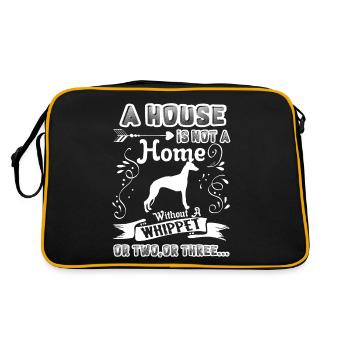 Whippet Home Without Whippet - Retro Bag - black/gold - Back