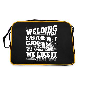 Welder Welding Not Everyone Can Do It - Retro Bag - black/gold - Back