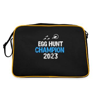 Schwangerschaft - Retro Tasche - Schwarz/Gold - Hinten