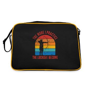 Archery Archer Archer Arrow Gift - Retro Bag - black/gold - Back