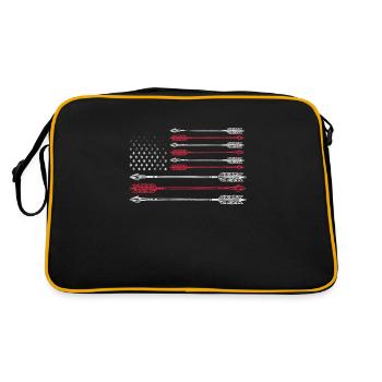 Archery Archer Archer Arrow Gift - Retro Bag - black/gold - Back