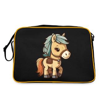 Cute horse for school beginners and kindergarten children - Retro Bag - black/gold - Back
