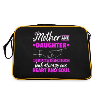 grand dicton de la fête des mères - un cœur et une âme. - Sac Retro - noir/or - Dos
