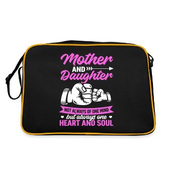 grand dicton de la fête des mères - un cœur et une âme. - Sac Retro - noir/or - Dos