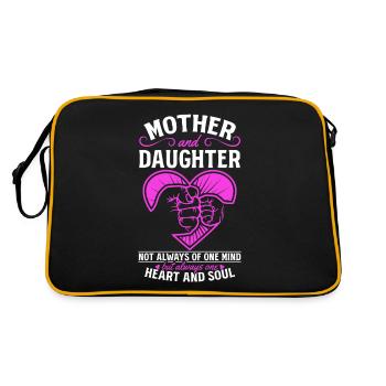 grand dicton de la fête des mères - un cœur et une âme. - Sac Retro - noir/or - Dos