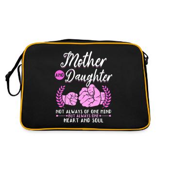grand dicton de la fête des mères - un cœur et une âme. - Sac Retro - noir/or - Dos
