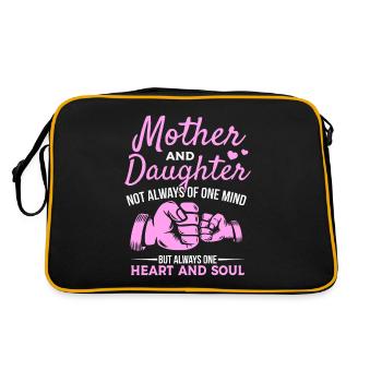 grand dicton de la fête des mères - un cœur et une âme. - Sac Retro - noir/or - Dos