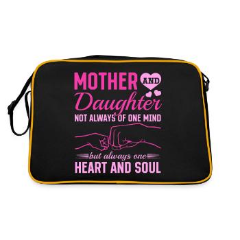 grand dicton de la fête des mères - un cœur et une âme. - Sac Retro - noir/or - Dos