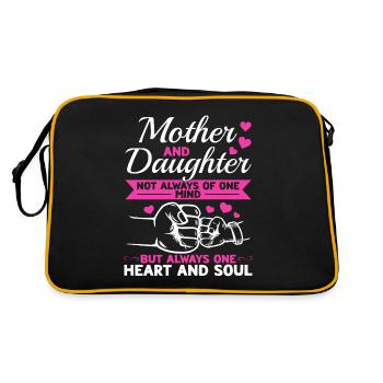 grand dicton de la fête des mères - un cœur et une âme. - Sac Retro - noir/or - Dos