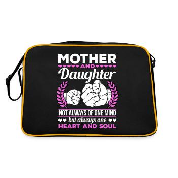 grand dicton de la fête des mères - un cœur et une âme. - Sac Retro - noir/or - Dos