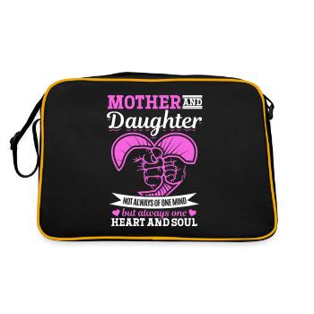 grand dicton de la fête des mères - un cœur et une âme. - Sac Retro - noir/or - Dos