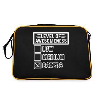 Level of awesomeness Boxer - Retro Tasche - Schwarz/Gold - Hinten