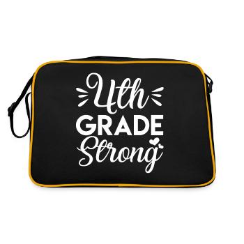 4th Grade Teacher 4th Grade Strong - Retro Bag - black/gold - Back