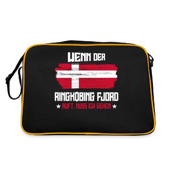 Ringkøbing Fjord ruft Dänemark - Retro Tasche - Schwarz/Gold - Hinten