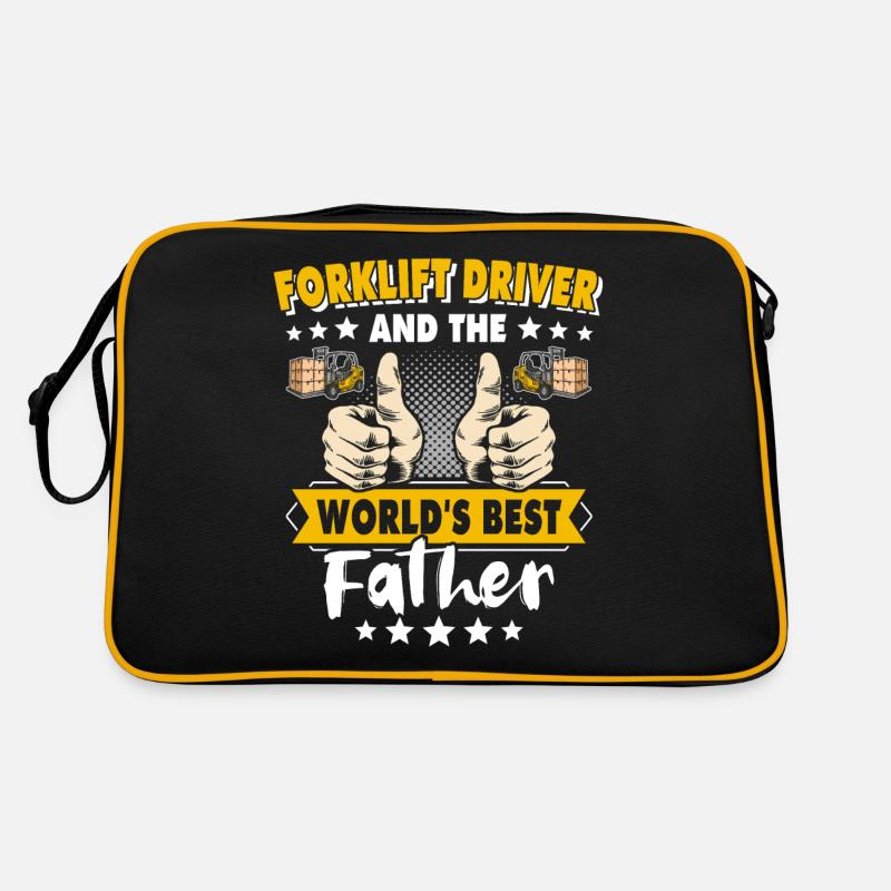 Forklift Papa Forklift Driver Retro Bag