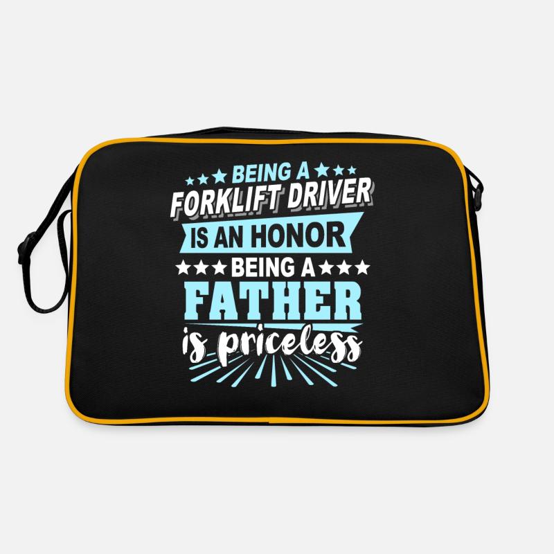 Forklift Papa Forklift Driver Retro Bag