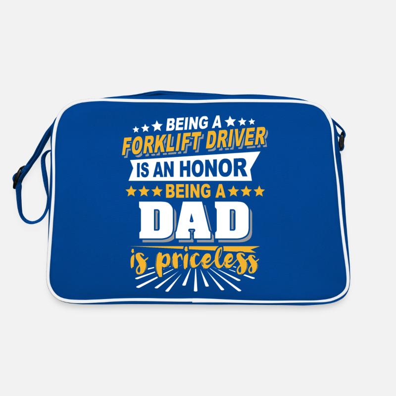 Gabelstapler Papa Staplerfahrer Retro Tasche