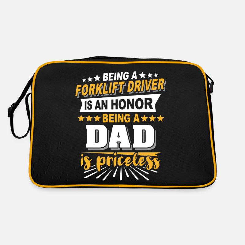 Forklift Papa Forklift Driver Retro Bag