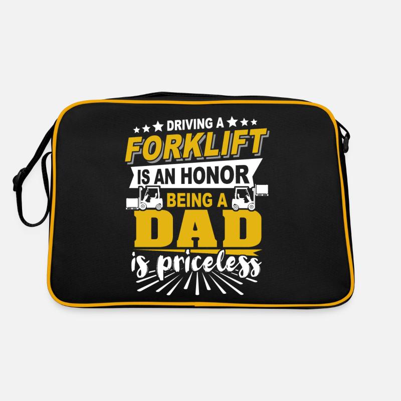 Forklift Papa Forklift Driver Retro Bag