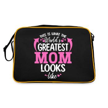 Voici à quoi ressemble la meilleure maman du monde - Fête des mères - Sac Retro - noir/or - Dos