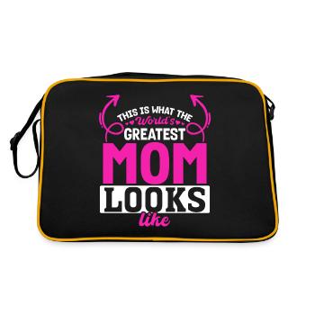 Voici à quoi ressemble la meilleure maman du monde - Fête des mères - Sac Retro - noir/or - Dos
