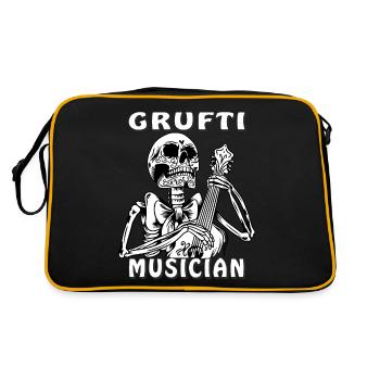 GRUFTI MUSICIAN - Retro Tasche - Schwarz/Gold - Hinten