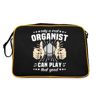 Orgelspieler Organist Orgel - Retro Tasche - Schwarz/Gold - Hinten