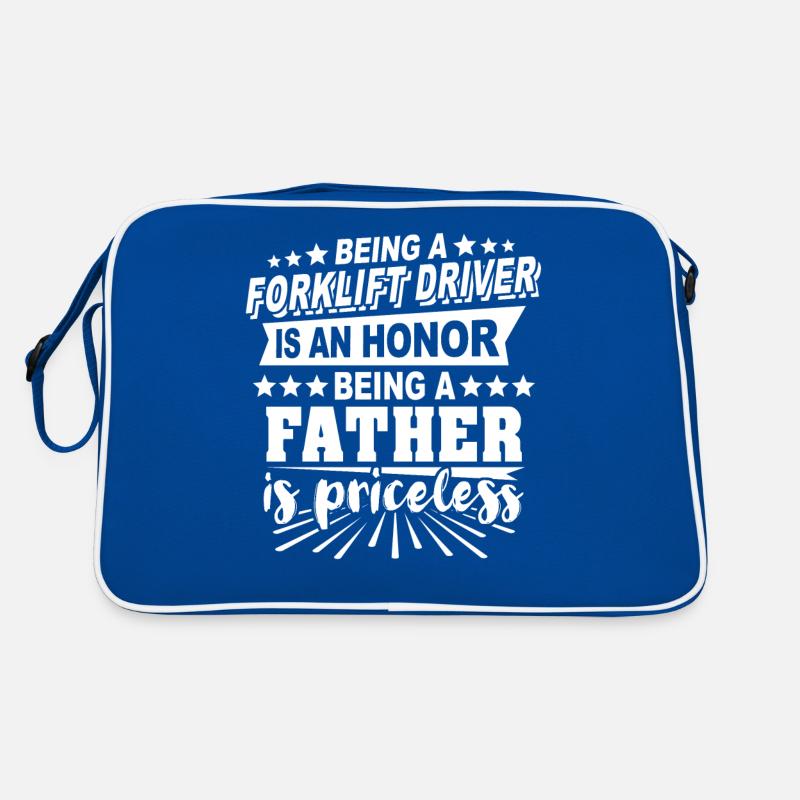 Forklift driver dad Retro Bag