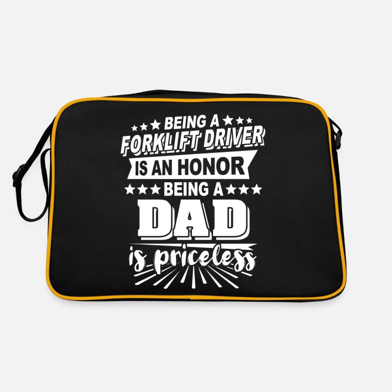 Forklift driver dad Retro Bag
