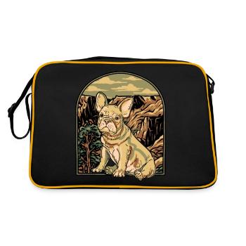 Bouledogue français - Sac Retro - noir/or - Dos