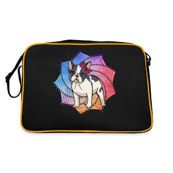 Bouledogue français - Sac Retro - noir/or - Dos