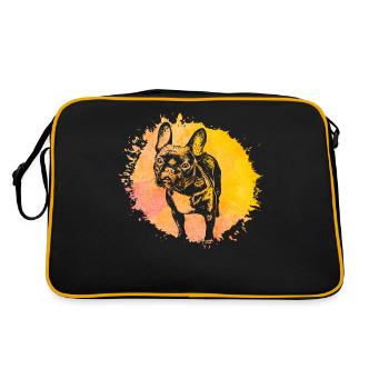 Bouledogue français - Sac Retro - noir/or - Dos