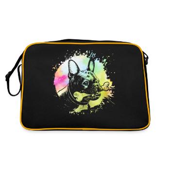 Bouledogue français - Sac Retro - noir/or - Dos
