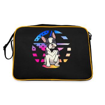 Bouledogue français - Sac Retro - noir/or - Dos