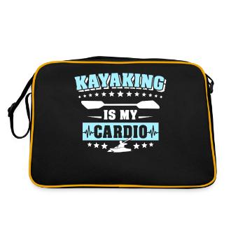 Kayaking Kayaker Kayak - Retro Bag - black/gold - Back